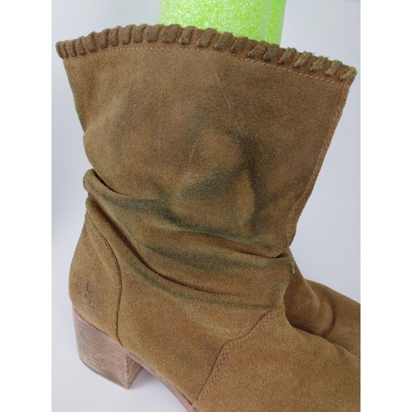 Patricia Nash Cognac Monte Brown Leather Suede Slouch Mid Calf Boots Womens 11M - Picture 2 of 11